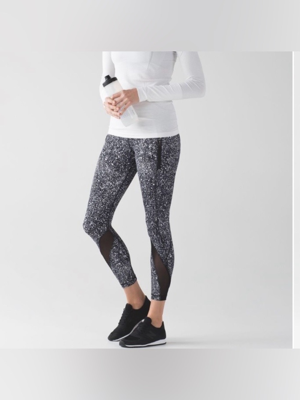 Lululemon Tight ll Black White Splatter Leggings